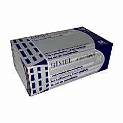 Eldiven Bimel Pudralı Latex Orta Boy Beyaz Eldiven 1 Paket