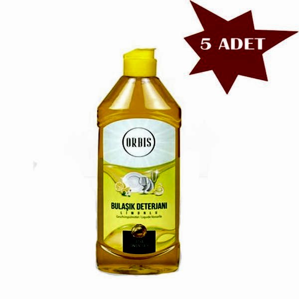 Bulaşik Deterjani 500 Ml Limon Orbis 5 Adet
