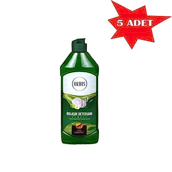 Bulaşik Deterjani 500 Ml Elma Orbis 5 Adet