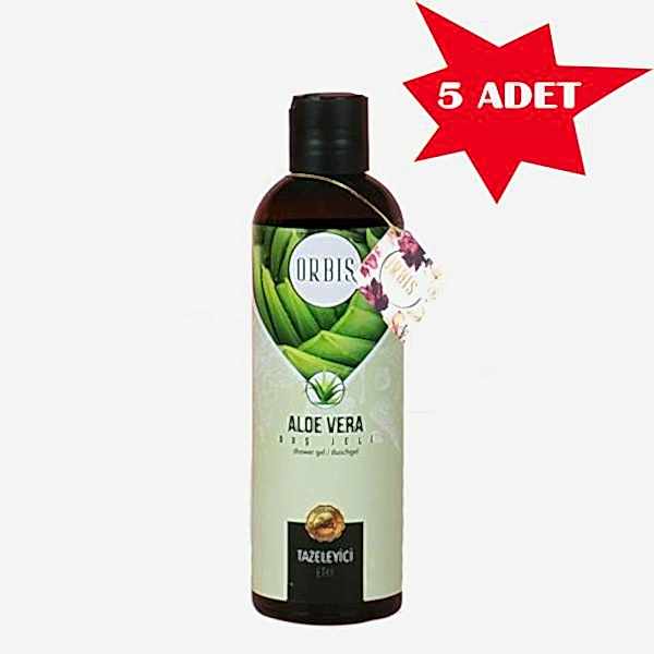 Duş Jeli 400 Ml Aloa Vera Orbis 5 Adet