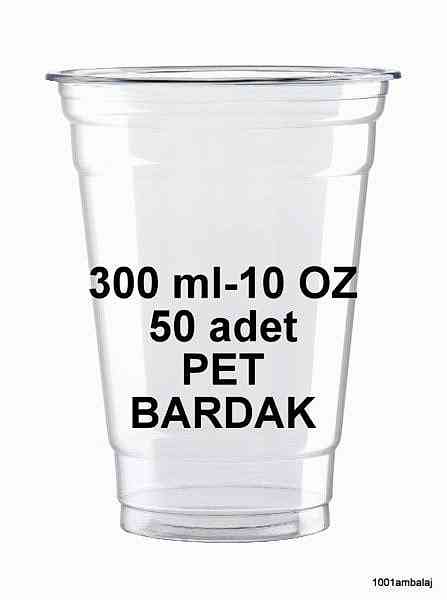 Plastik Bardak 300 Ml 10 Oz 50 Adet Şeffaf
