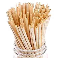 Ahşap Pipet Buğday Sapı Boy 15 Cm Çap 4-6 Mm 500 Adet