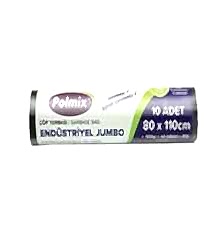 Çöp Torbası Polmix Endüstiriyel 500 Gram 80X110 Siyah 1 Paket