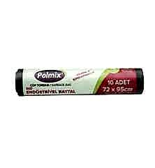 Çöp Torbası Polmix Endüstiriyel 300 Gram 72X95 Siyah 1 Paket