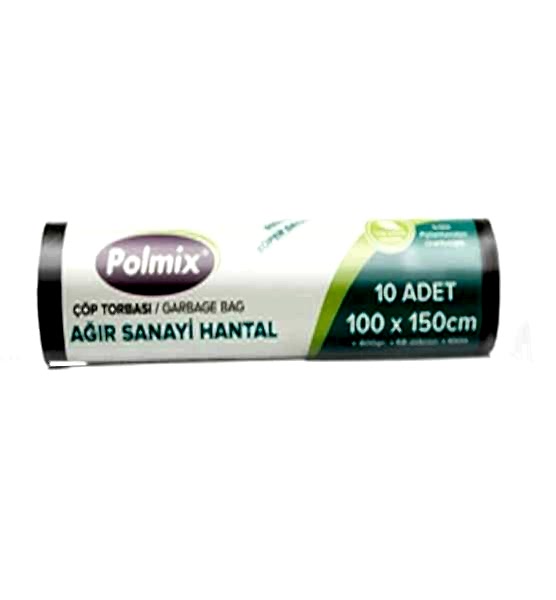 Çöp Torbası Polmix Ağır Sanayi 1000 Gram 100X150 Mavi 1 Paket