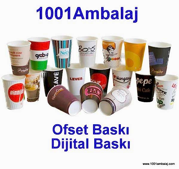 Dijital Baskılı 12 Oz Karton Bardak Tek Kat Duvarlı Beyaz Soğuk