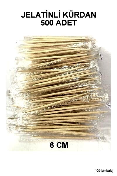 Kürdan Jelatinli 6 Cm 500 Lü 1 Kutu