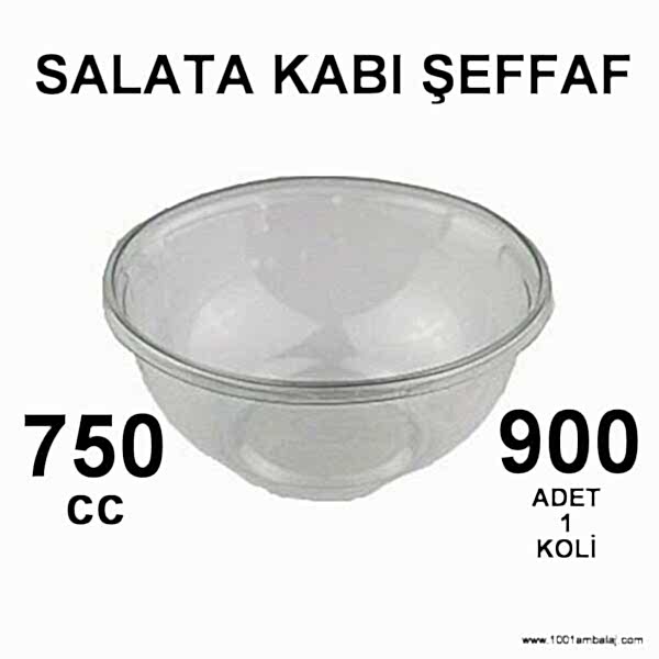Salata kabı 750 Cc Şeffaf Yuvarlak Kapaksiz 900 Adet 1 Koli