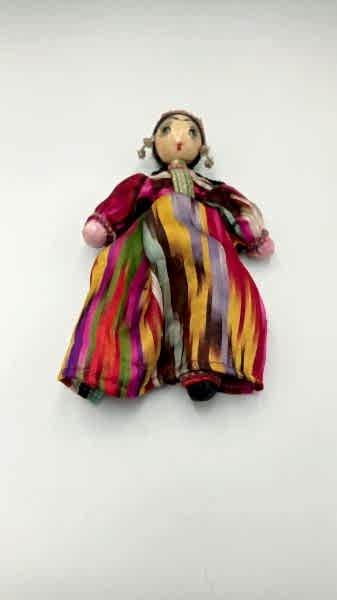 El Yapimi Bez + Ahşap Bebek Genç Kiz Ölçü 22X13 Cm