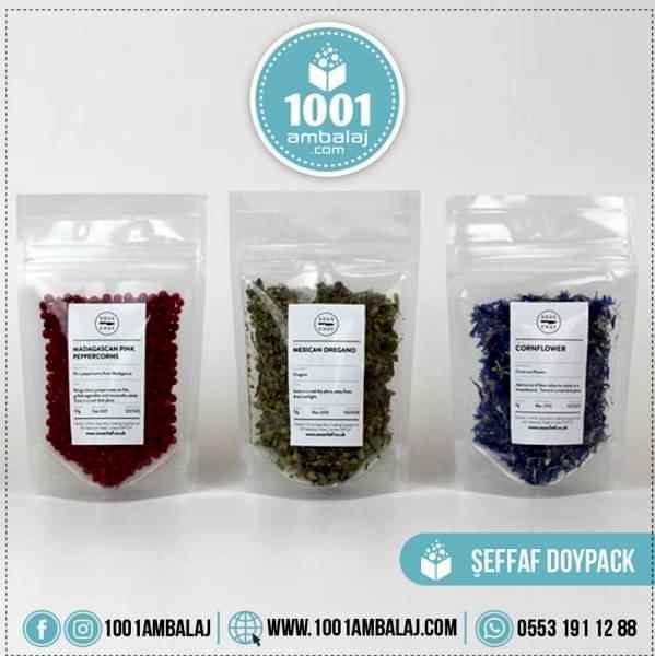 16X27 Cm 4 Baskılı Şeffaf Renkli İki Taraf İki Renk Doypack Torba 500 Gr /73/