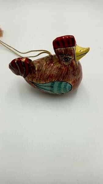 Ahşap Kuş El İşi Ölçü 8X4X7,5 Cm
