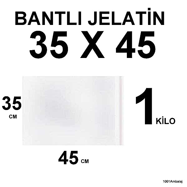 Bantlı Jelatin Torba 35X45 Cm 1 Kilo 1001 Ambalaj