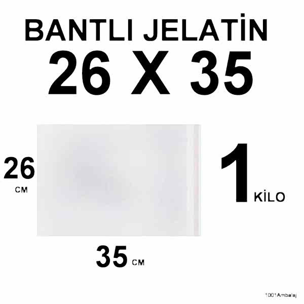 Bantlı Jelatin Torba 26 X 35 Cm 1 Kilo 1001 Ambalaj