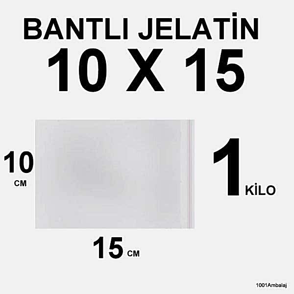 Bantlı Jelatin Torba 10X15 Cm1 Kilo 1001 Ambalaj
