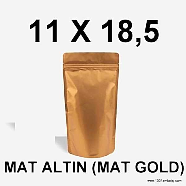 11X18,5 Cm Mat Gold Renk Doypack Torba /25/