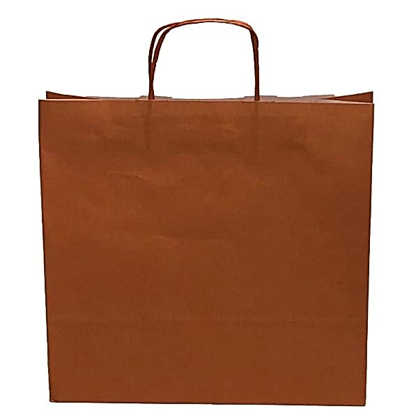 Kraft kağıt Çanta 25X12X31 Cm Turuncu 25 Adet