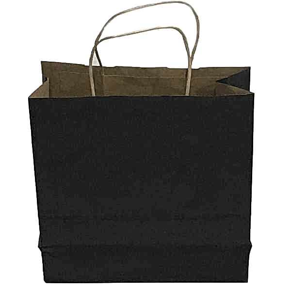 Kraft kağıt Çanta 25X12X31 Cm Siyah 25 Adet