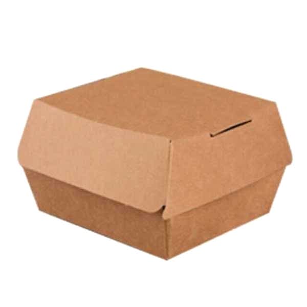 Hamburger Kutusu Fast Food Kraft Orta Boy 114X114X90 90 Adet
