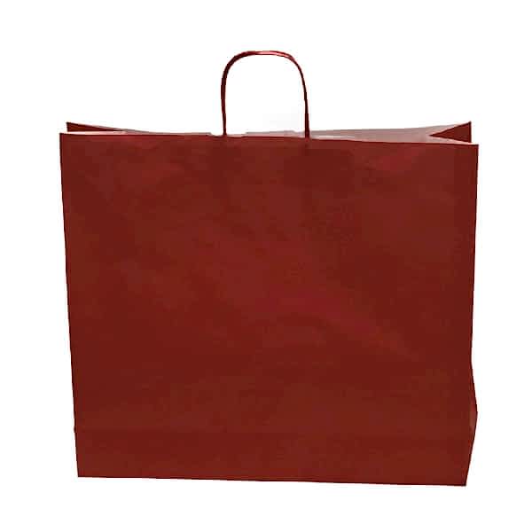 Kraft kağıt Çanta 19X8X24 Cm Kırmızı 100 Adet