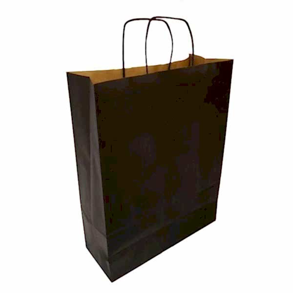 Kraft kağıt Çanta 32X12X41 Cm Siyah 50 Adet