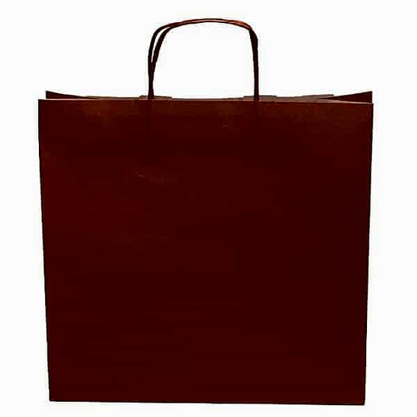 Kraft kağıt Çanta 25X12X31 Cm Turuncu 100 Adet