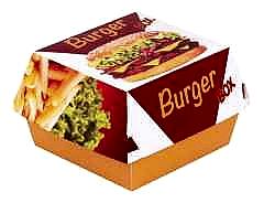 Hamburger Kutusu Karton Fast Food Boy Hamburger Baskılı 50 Adet